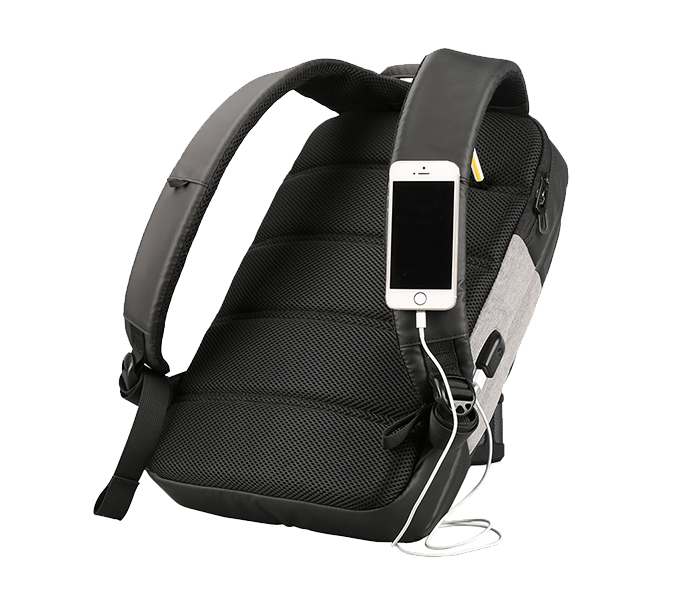 Kingsons KS3159W Smart 15.6-inch Backpack with USB Port - Black & Grey - Zoom Image 1