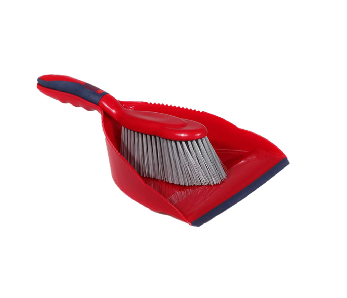 Royalford RF8829 One Click Series Dustpan & Brush - Red & Blue - Zoom Image