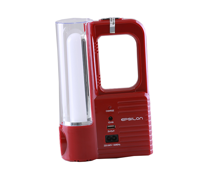 Epsilon ENE120 Rechargeable LED Emergency Lantern with Light - Red - Zoom Image 1