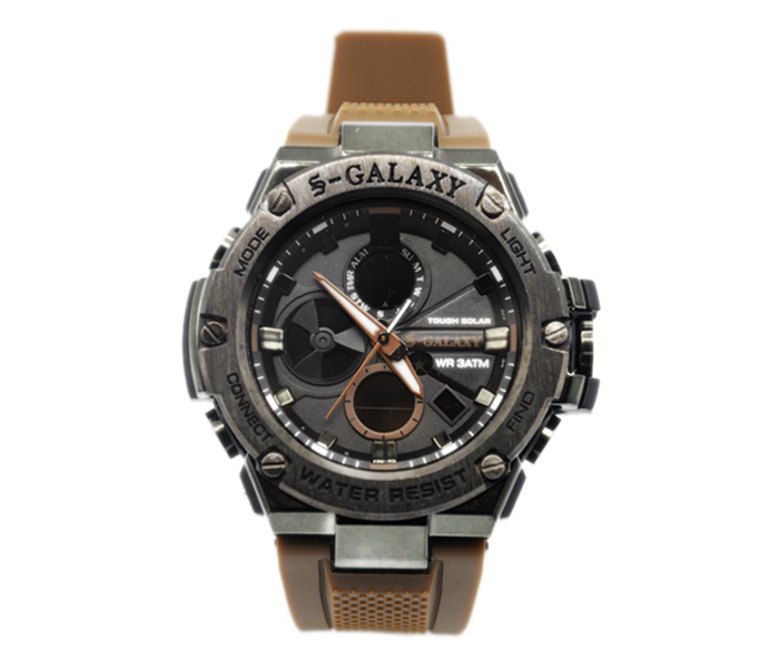 Galaxy GSW-732 Unisex Analog and Digital Sports Watch Brown - Zoom Image 1