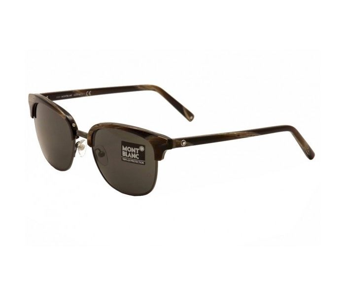 Mont Blanc MB 515S 50A Wayfarer Brown Frame & Smoke Mirrored Sunglasses for Men - Zoom Image 3