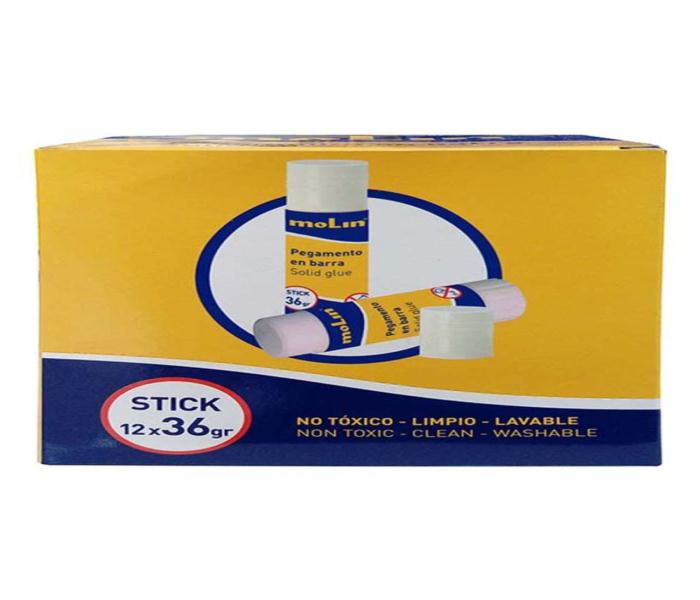 Molin PGB900-12-36 Box Of 12 Glue Stick White - Zoom Image