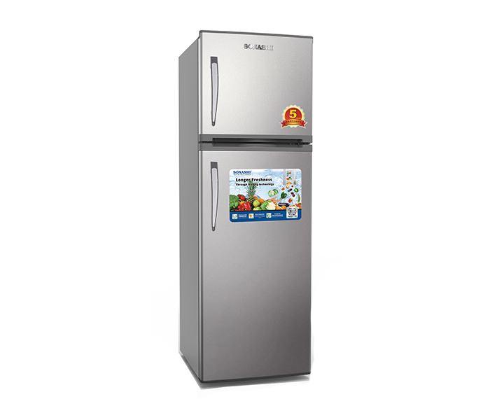 Sonashi SFD-250NF 320 Litres Double Door Refrigerator with Frost Free, Metalic Grey - Zoom Image 1