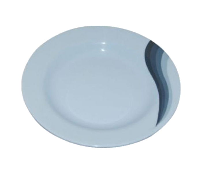 Royalford RF8062 9-inch Melamine Ware Super Rays Deep Plate - Blue - Zoom Image