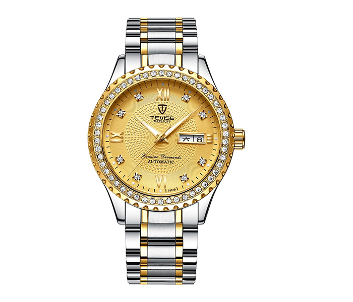 Tevise T807B Men's Business Automatic Watch - Gold & Dial - Zoom Image