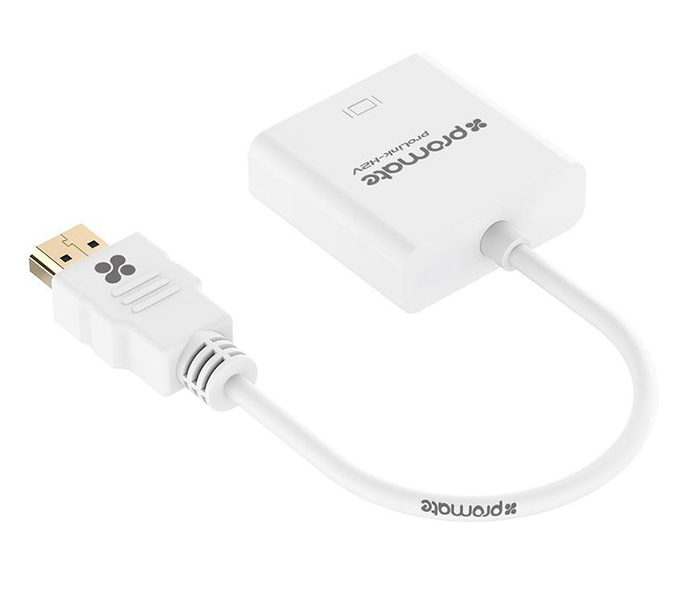 Promate ProLink-H2V HDMI to VGA Adaptor Kit - White - Zoom Image