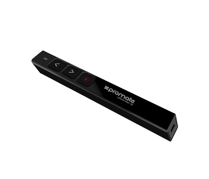 Promate Vpointer-3 2.4GHz Ultra-Slim Professional Wireless Presenter with Laser Pointer, Black - Zoom Image 8