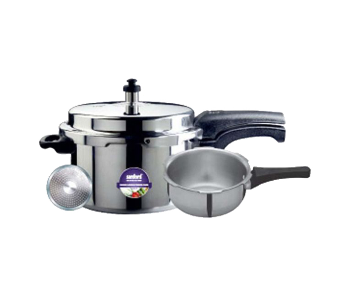 Sanford SF3271PCCIB 3 Litre Stainless Steel Pressure Cooker & Pan with Induction Base - Silver - Zoom Image