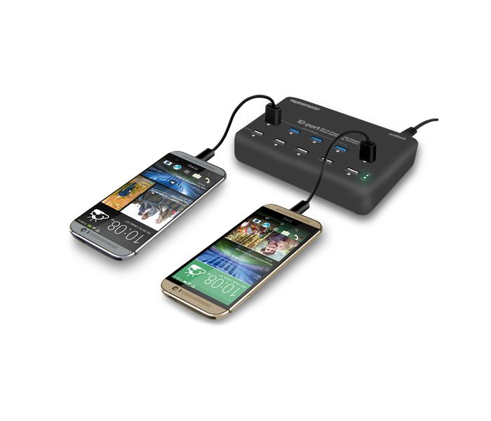 Promate ProDock.UK 12000mAh Heavy Duty Sync and Charge USB PowerStation, Black - Zoom Image 1