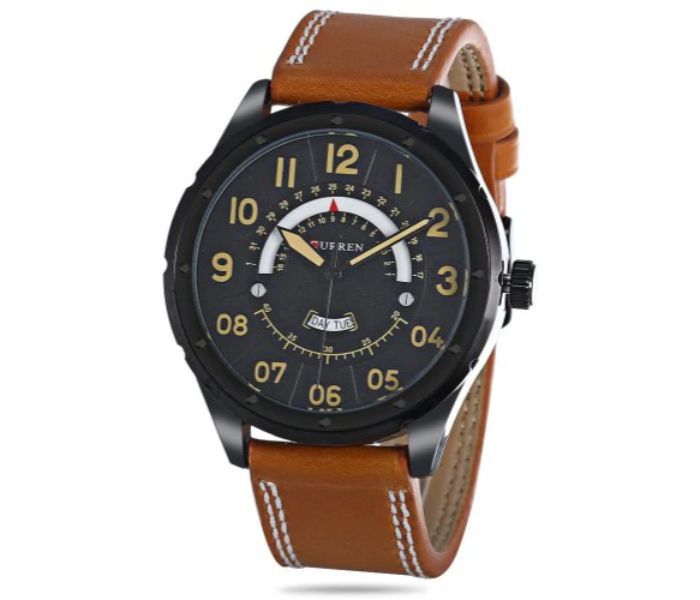 Curren 8267 Quartz Watch For Men Black - Zoom Image