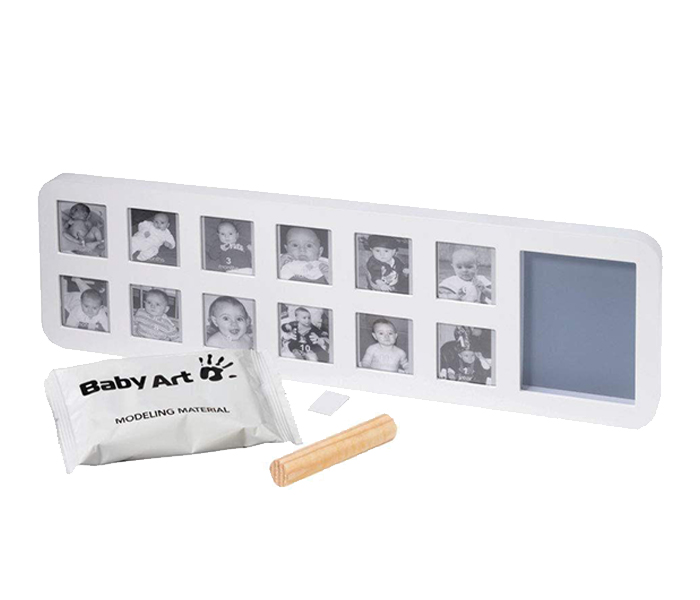 Baby Art 34120085 First Year Print Frame - White & Grey - Zoom Image 1