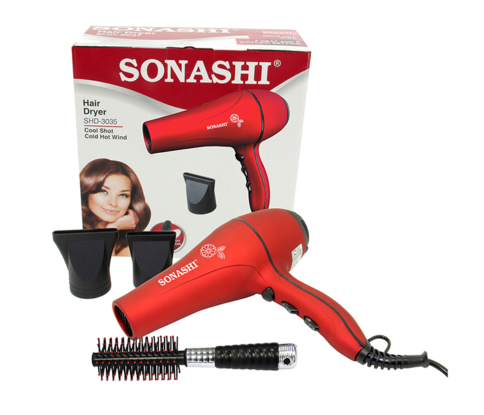 Sonashi SHD-3035 2000W Hair Dryer, Matt Red - Zoom Image 3