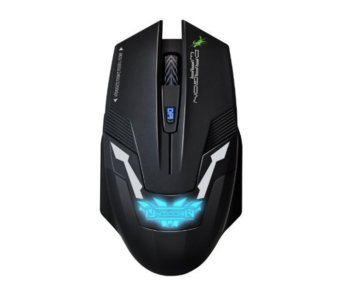 Dragon War G8 Unicorn LED Silent 3200 DPI Gaming Mouse with Mouse Pad - Black - Zoom Image 3