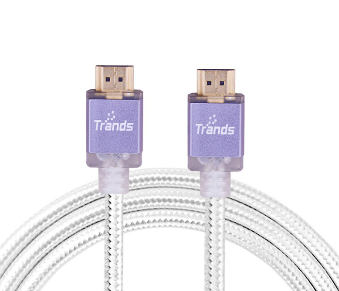 Trands TR-CA179 3 Meter 4K Braided HDMI Cable - White - Zoom Image 4