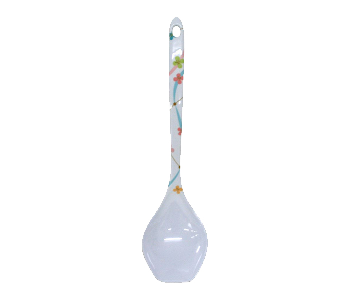 Royalford RF7097 Melamine Ware Rainbow Thai Serving Spoon - White - Zoom Image