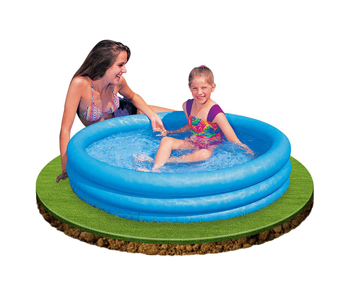 Intex ZX-59416 Inflatable Crystal Blue Three Ring Paddling Pool - Zoom Image 1