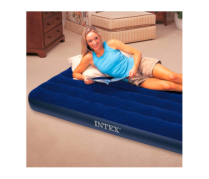 Intex ZX-68757 99 x 191 x 22CM Twin Airbed - Blue - Zoom Image 1