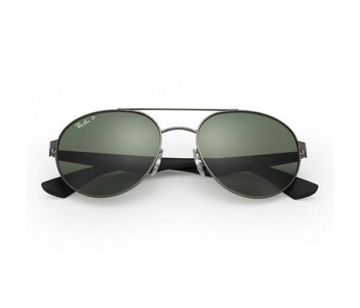 Ray-Ban RB35360299A55 Round Gunmetal Frame & Polar Dark Green Mirrored Sunglasses for Unisex - Zoom Image 1