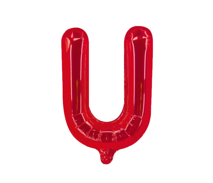 Party Time U-RE-803379 Letter U 16 Inch Foil Balloon Red - Zoom Image