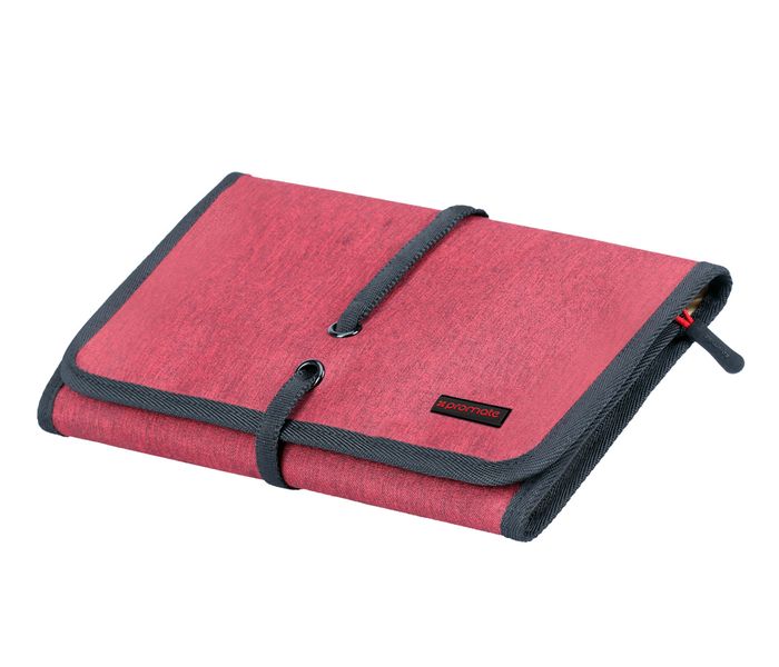 Promate TravelPack-L Multi Purpose Travel Electronic Accessory Organizer Pouch, Red - Zoom Image 6