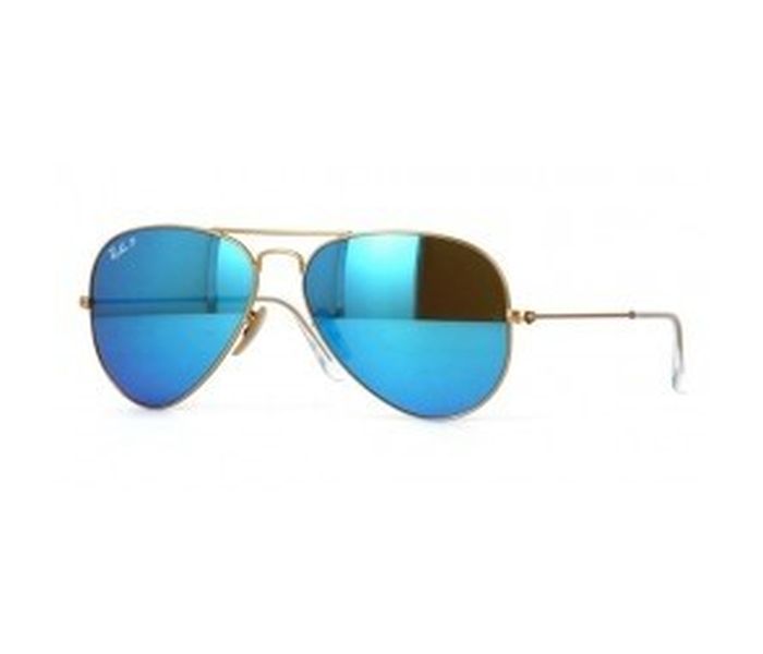 Ray-Ban 0RB3025 112/4L-62 Aviator Gold Frame & Blue Gradient Flash Mirrored Sunglasses for Unisex - Zoom Image 1