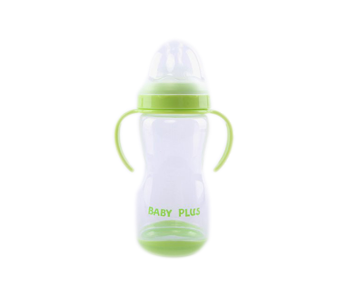 Baby Plus BP6642 350ml Plastic Wide Neck Feeding Bottle with Handle - Green - Zoom Image 3