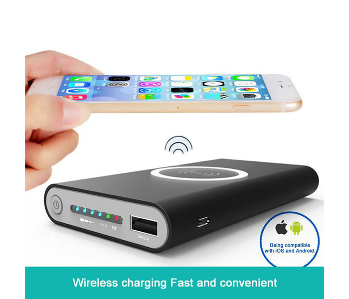 10000 mAh Qi Certified Wireless Charging Power Bank with LED Indicator - Zoom Image 4