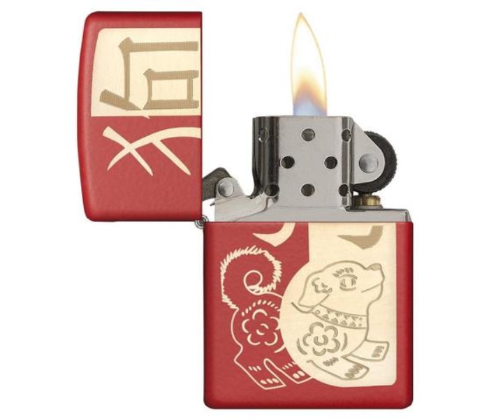 Zippo 29522 Year of The Dog Lighter Red - Zoom Image 1