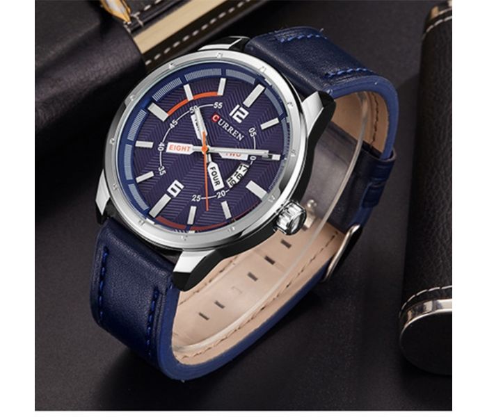 Curren 8211 Casual Double Scale Quartz Watch For Men Navy Blue - Zoom Image 1