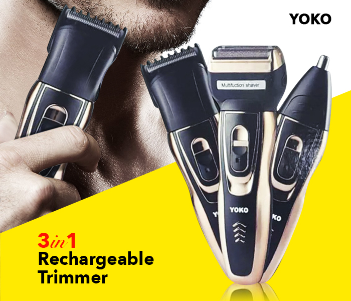 Yoko YK-6559 3-in-1 Rechargeable USB Trimmer - Zoom Image