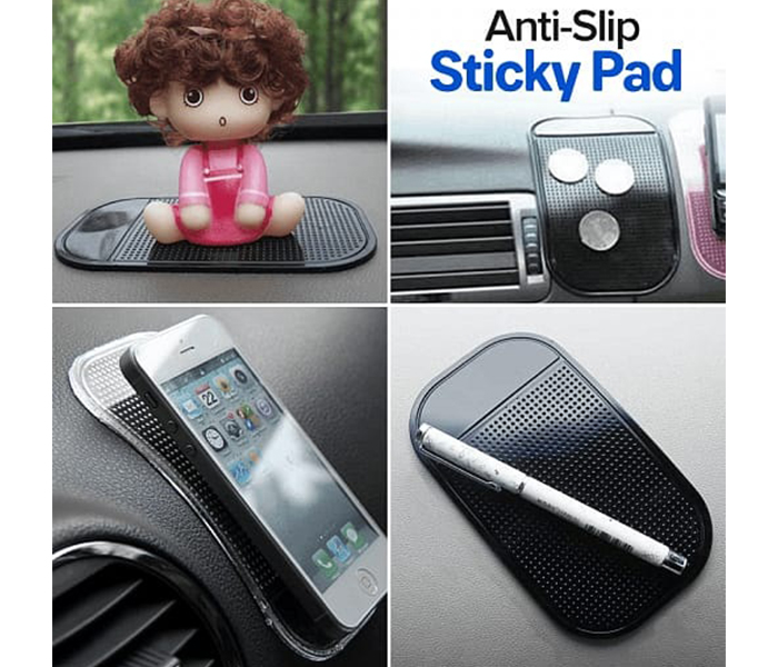 ZE Anti-Slip Car Dashboard Silica Gel Magic Sticky Pad Holder for Mobiles, Keys, Pens & Other Accessories - Zoom Image 1