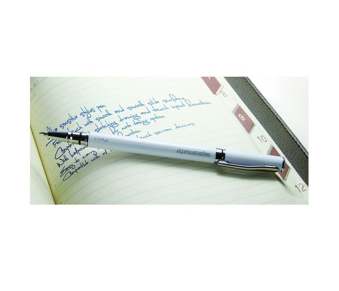 Promate iPen1 Multi-Function Stylus Pen with Ballpoint for all Touch Screen Devices - White - Zoom Image 6