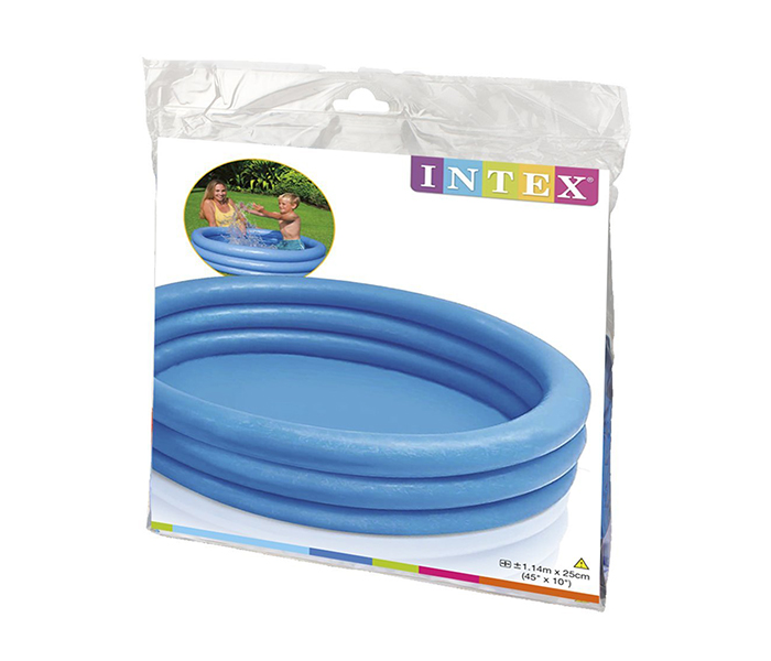 Intex ZX-59416 Inflatable Crystal Blue Three Ring Paddling Pool - Zoom Image 2