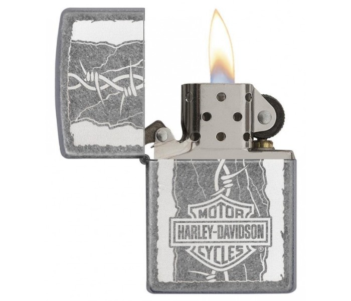 Zippo 29560 Harley Davidson Barb Wire Lighter Silver - Zoom Image 3