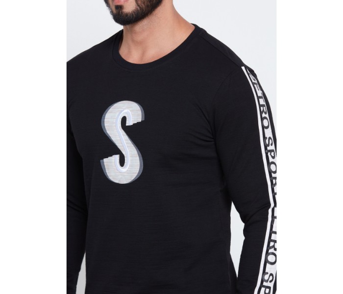 Petro OU10055 Printed Crew Neck Out wear T- Shirt L-Black - Zoom Image 4