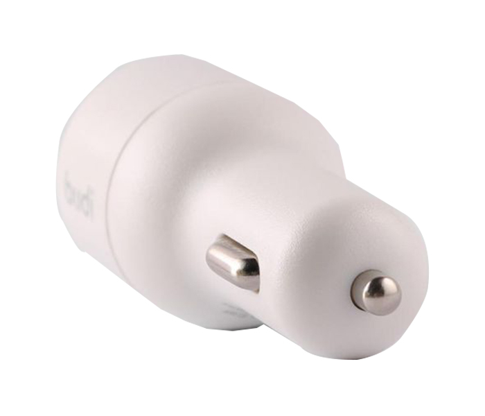 Budi M8J109 20 Watts 2 USB Port Car Charger with Adaptor - White - Zoom Image 2