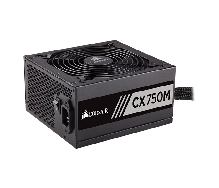 Corsair CP-9020061-UK CX Series CX750M 750W 80 Plus Bronze Certified Modular ATX PSU (2015 Edition) - Black - Zoom Image 1