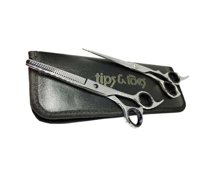 Tips & Toes TT-680&681 Stainless Steel Professional Barber Shear Kit - Zoom Image 5