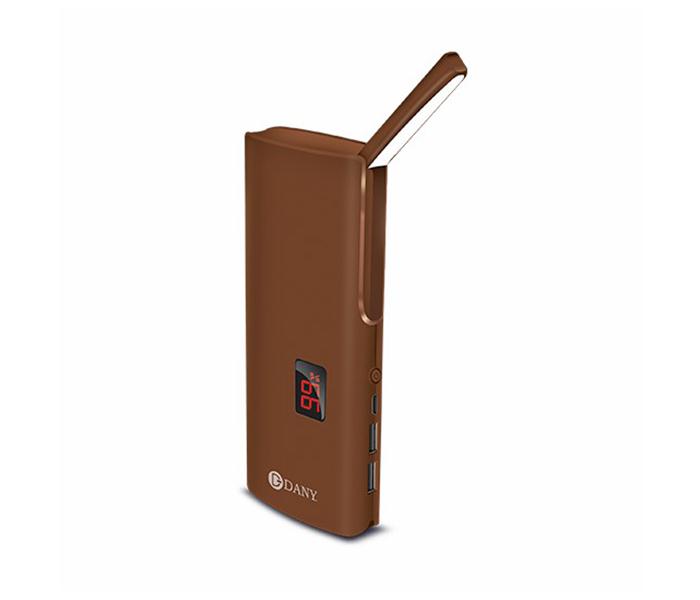 Dany JL-8 Jupiter 10,000 mAh Powerbank with LED Light - Brown - Zoom Image 1