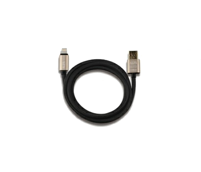 Alfa AF-101 iPhone Cable - 1 Meter, Black - Zoom Image