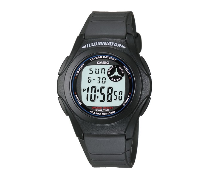 Casio F-200W-1ADF Mens Digital Watch Black - Zoom Image