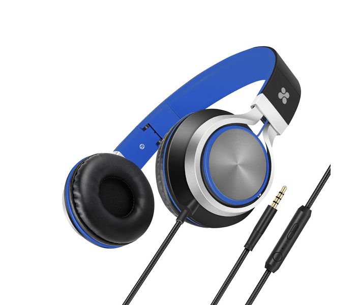 Promate Spectrum Premium On EarStereo Wired Headset with Padded Headband, Blue - Zoom Image 4