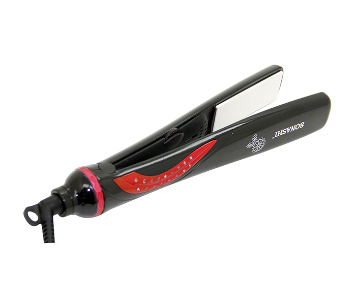 Sonashi SHS-2024 Ceramic Hair Straightener, Black & Red - Zoom Image 4