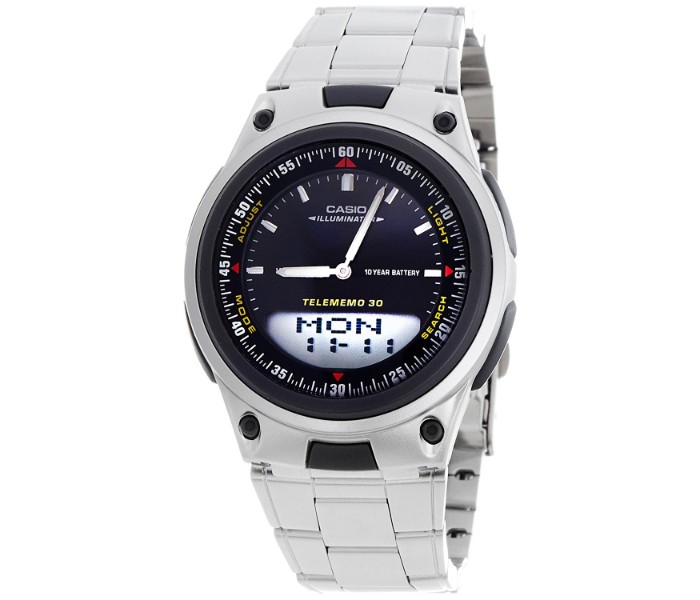 Casio AW-80D-1AVDF (CN) Mens Analog and Digital Watch Black and Silver - Zoom Image 3