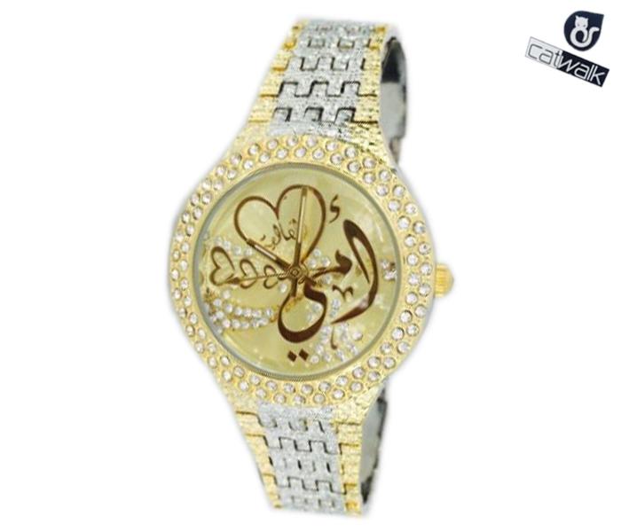 Catwalk CW-152 Genuine quality Fashionable Cz Watch For Women - Silver and Gold - Zoom Image