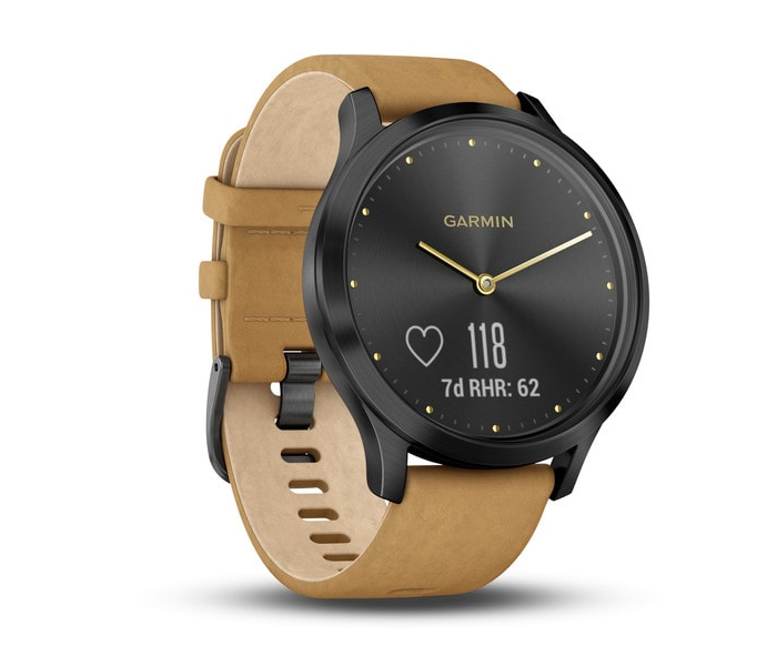 Garmin Vívomove HR Hybrid Smart Watch With Suede Band - Tan - Zoom Image 1