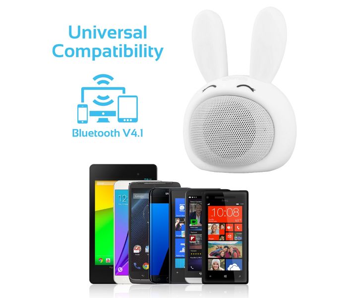 Promate Bunny Mini High Definition Wireless Bunny Speaker - White - Zoom Image 6