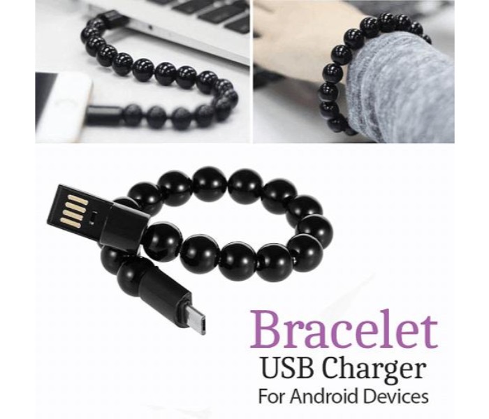 MQ Wearable Bead Bracelet Micro USB Charging Data Cable for All Android Devices MQFBA2 Multicolor - Zoom Image 5