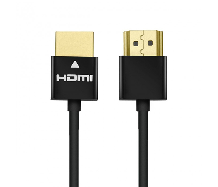 Trands TR-CA3149 1 Meter HDMI 2.0 Male to Male Slim Cable - Black - Zoom Image 3