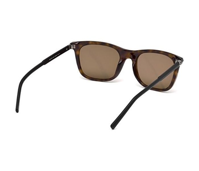 Mont Blanc MB 607S 52J Square Dark Havana & Black Frame and Brown Mirrored Sunglasses for Unisex - Zoom Image 3